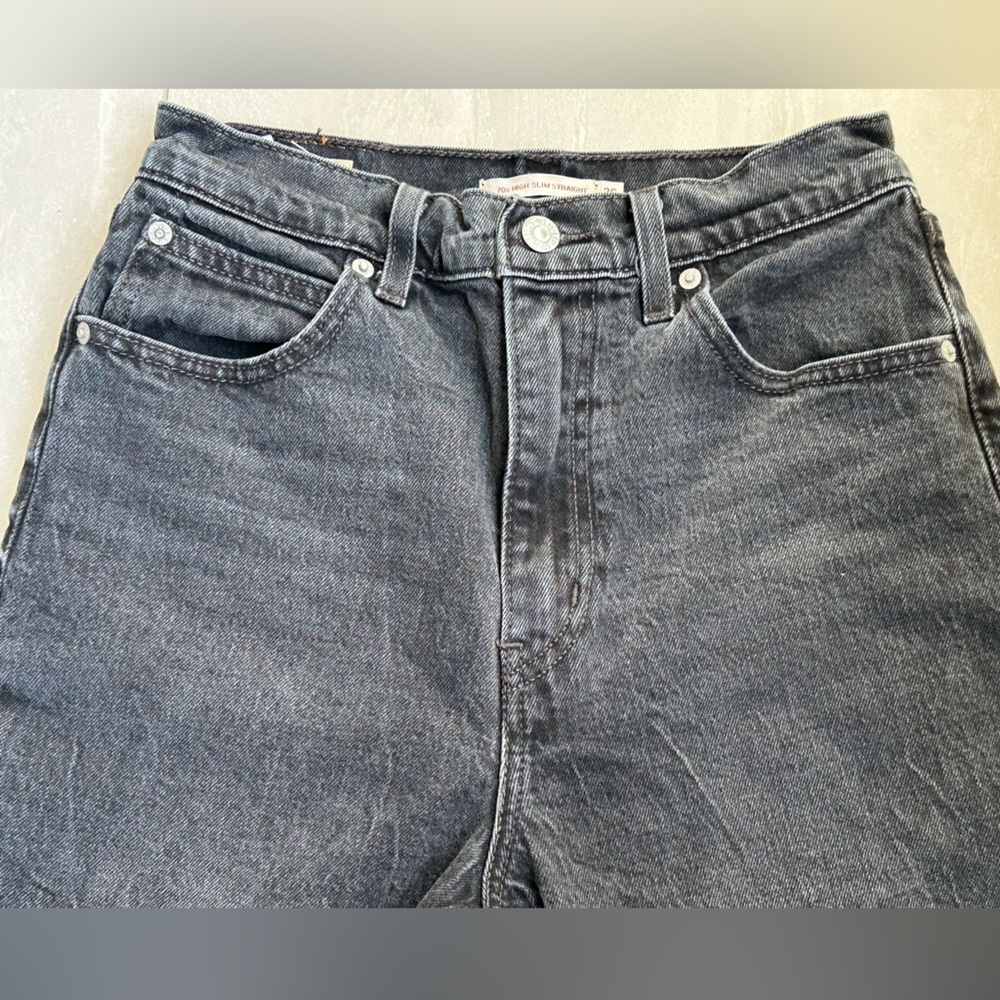 Levi's Charcoal Slim Straight Jeans - Picture 3 of 14